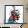 Winter Rabbit-18CT Stamped Cross Stitch 30*30cm/11.81*11.81in