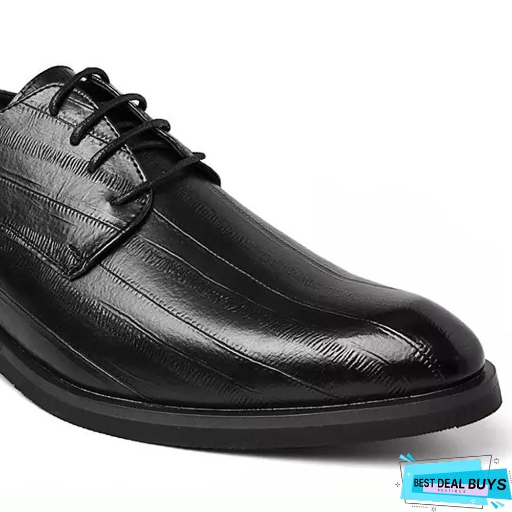 Men's Fall Casual Daily Oxfords Pu Non-Slipping Black / Brown