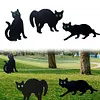 3Pcs Black Cat Garden Scarer Outdoor Cat Decorative Stakes for Home Garden Decor