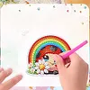 (US Local)6Pcs Ladybug Diamond Painting Fridge Magnet Diamond Art Magnets Decals Kit