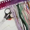 Acrylic Row Line Board 30 Holes Yarn Organizer Craft Storage Holder Art Accessory