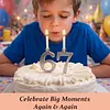 Reusable Numeral Birthday Candle Holder Set Number 0-9 for Party Anniversary