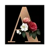 Flower Alphabet A - Full Round Diamond Painting 30*30cm