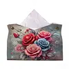 DIY Diamond Painting Creative Design Leather Handmade Tissue Holder Rhinestones Decorative Tissue Box Craft Kits