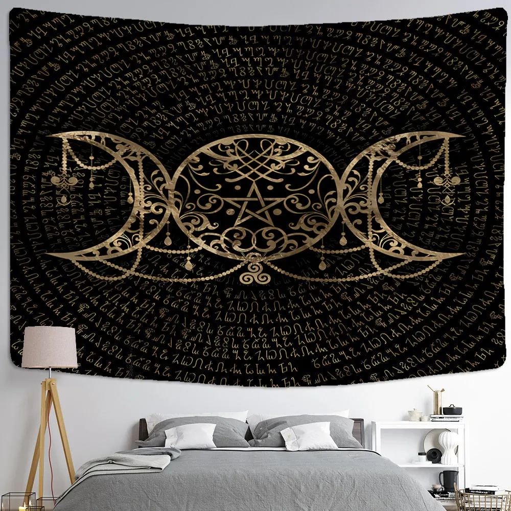 Tree of Life Art Tapestry Wall Hanging Bohemian Yoga Mat Large Size Sheets Psychedelic Witchcraft Hippie Home Decor