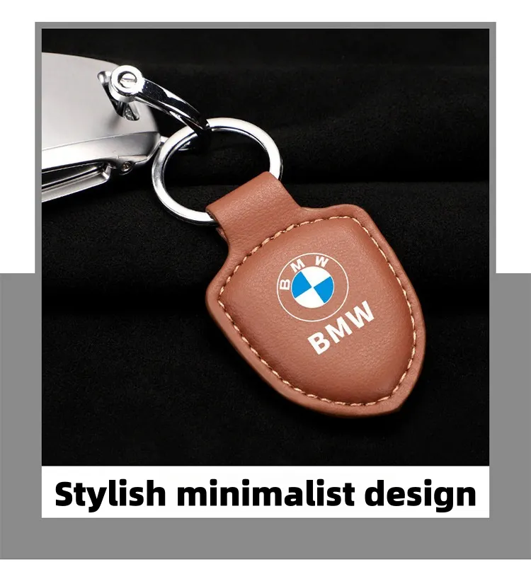 High-end genuine leather car key pendant with car LOGO