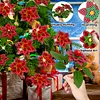 8pcs Flower Shape DIY Diamond Painting 3D Composite XMAS Floral Decorative Set