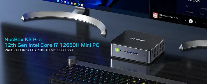 タ*ラ様 12th i7 NucBox K3 Pro Mini PC [A] 12th Gen Intel Core i7 12650H Mini PC--NucBox K3 Pro