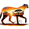Leopard Landscape-Full Round Diamond Painting 