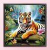 Tiger - 11CT Stamped Cross Stitch - 40*40cm - Animal