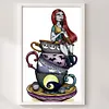 Tea Cup Sally-11CT Stamped Cross Stitch 30*50cm/11.81*19.69in