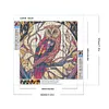 >SALE<5D DIY Full Round Drill Diamond Painting Stained Glass Owl Home Decor 30x30cm