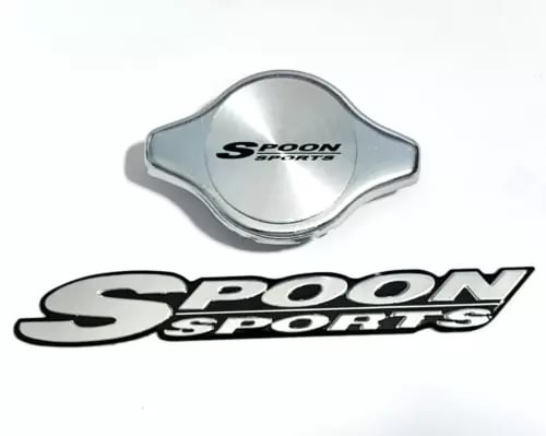 Dronehint RADIATOR CAP SP SILVER AND BIG SPOON EMBLEM FOR HOND & ACURA SI FD2 DC5 FN2 JDM (For: Acura) Parts