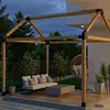 [US Local Warehouse] 2 Pack Shade Sail Poles 10FT Outdoor Sun Shade Poles 2.13in Diameter Heavy Duty Metal Post for Deck Patio Outside Backyard