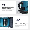 21V Li-ion Digital Display Air Pump LED Portable Car Tire Inflator for Makita