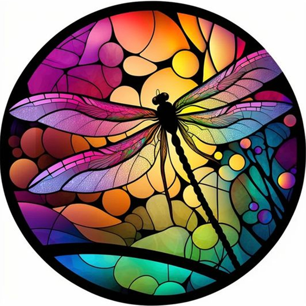 Dragonfly-Paint by Numbers-16"x16"/40x40cm