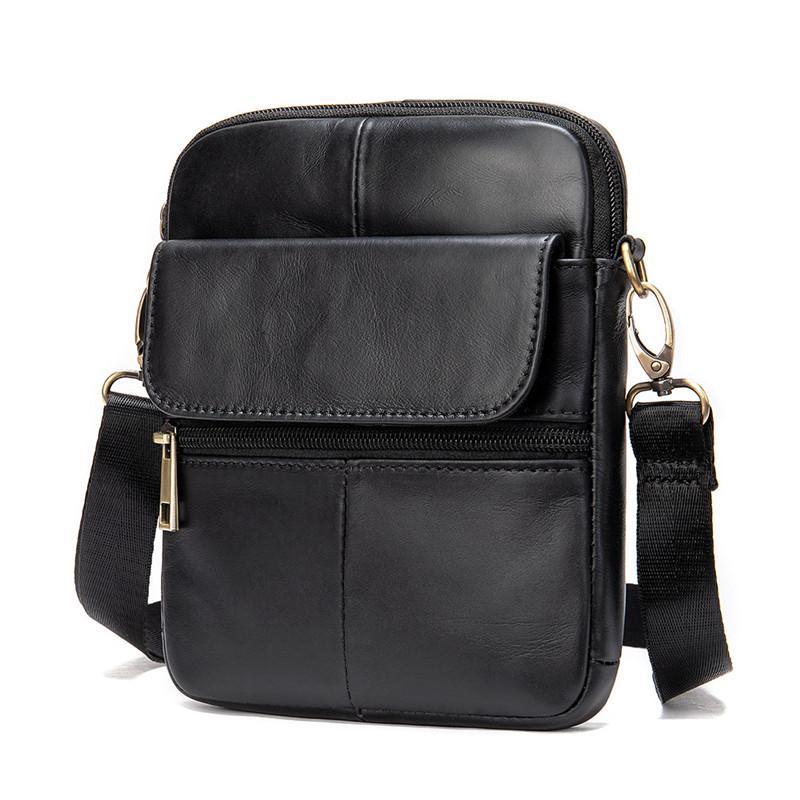 Mens Vintage Classci Large Capacity Casual Leather Shoulder Packs Crossbody Bags