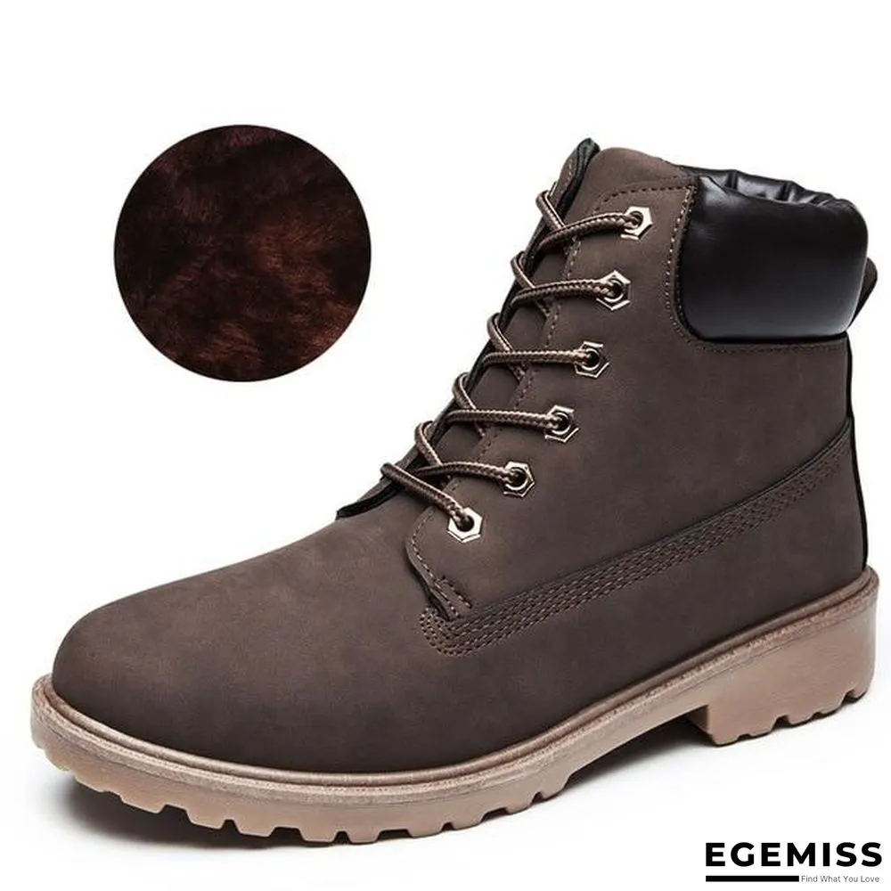 Autumn Early Winter Shoes Women Flat Heel Boots Fashion Keep warm Women's Boots Brand Woman Ankle Botas | EGEMISS