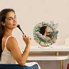 DIY Diamonds Painting Special Shaped Crystal Drill Crafts Mirror Desk Ornament Decor Kit(Flower Dragonfly)