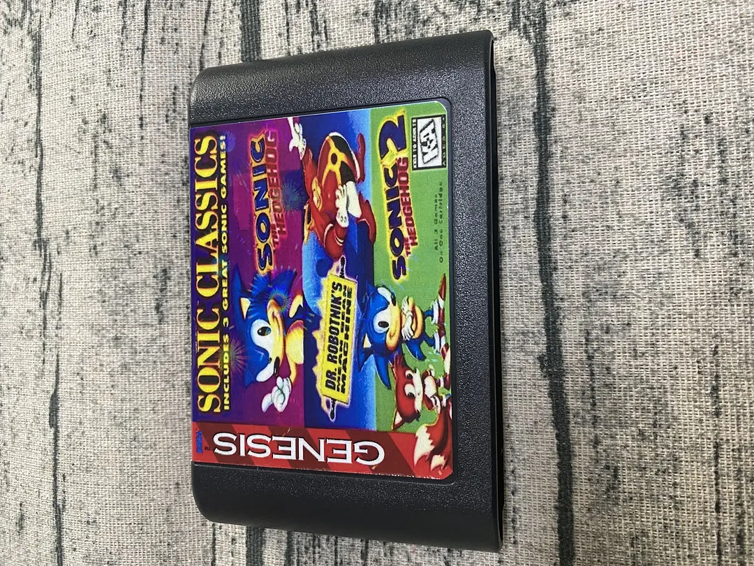 Sonico 3 in 1 (1&2&Dr.Robotnik'S) For SEGA Genesis & Mega Drive - 16 Bit Game Cartridge
