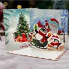 (US Local)6PCS DIY Diamond Art Greeting Cards Xmas Designs for Festivals and Celebrations