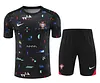 2024 Portugal Pre-match Training Black Shirt+Shorts 1:1 Thai Quality