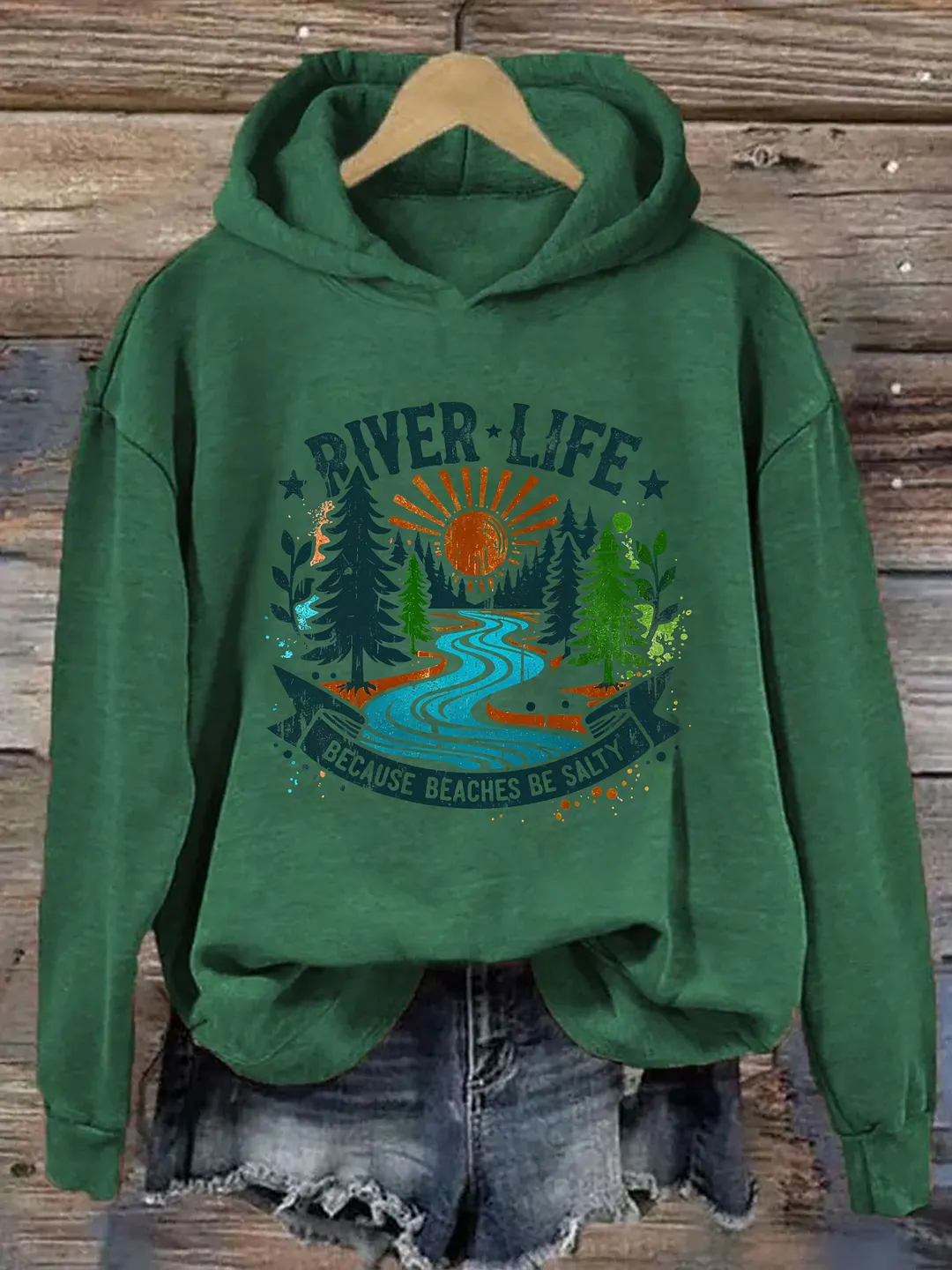 River Life Because Beaches Be Salty Hoodie