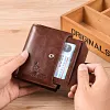 Homme Portefeuille En Cuir Multifonctionnel, Porte-Monnaie Kangourou avec Blocage RFID