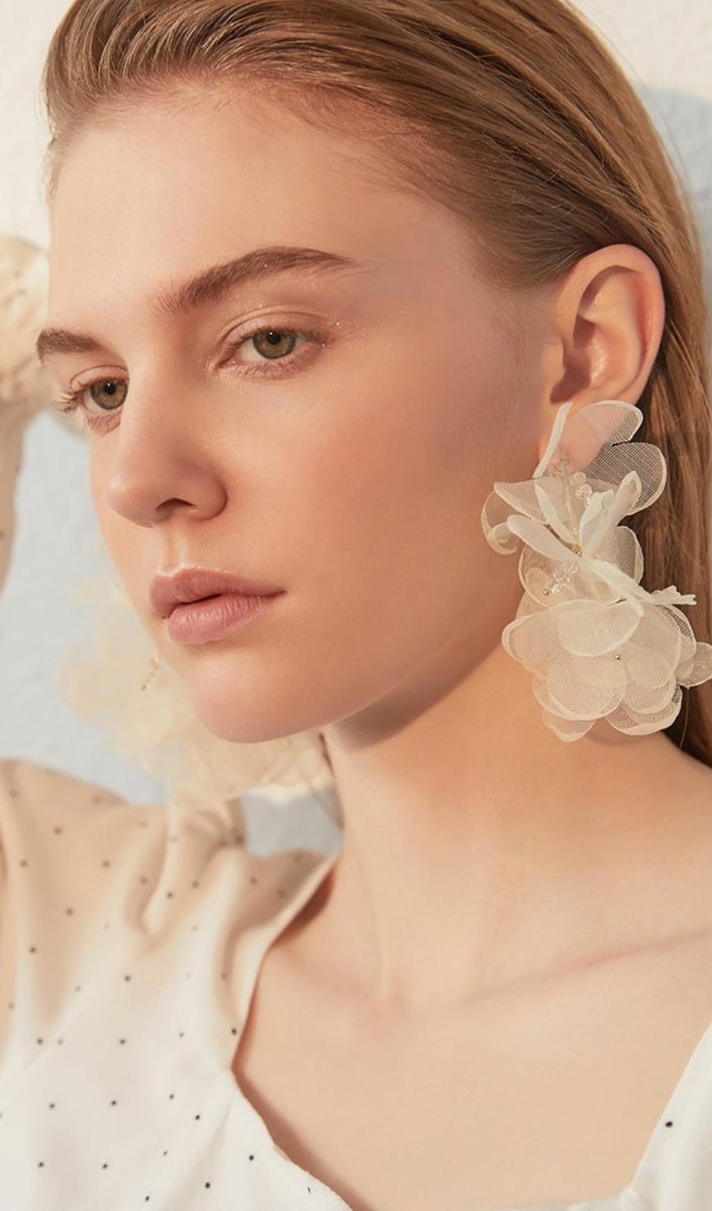 Fashionslee WomenAmerigo White Artificial Water Earrings