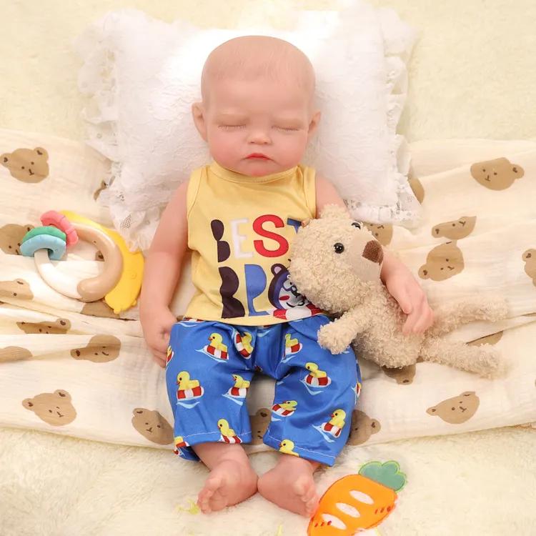 Babeside Milo 16'' Realistic Silicone Sleeping Baby Little Infant Boy Best Gift for Kids