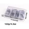 100PCS/Box Fishing Hooks Set High Carbon Steel Fishing Barbed Hooks Crank Hooks