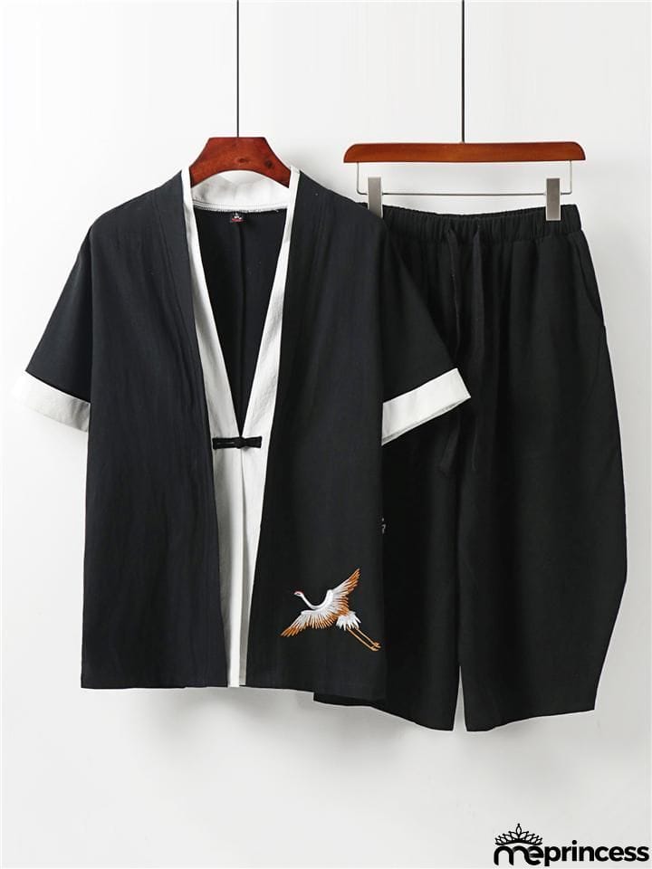 Men's Personality Cotton & Linen Sets