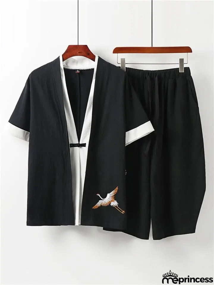 Men's Personality Cotton & Linen Sets