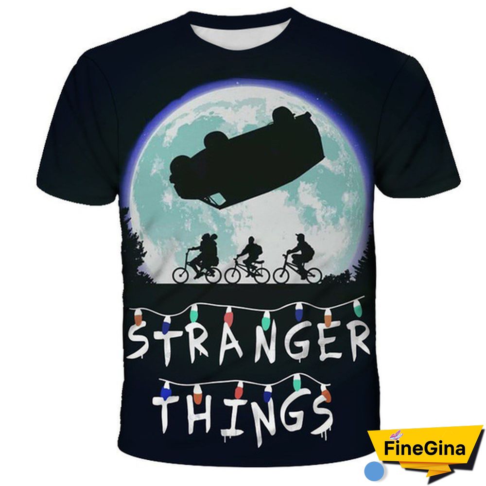 3D Printing Strange Story Stranger Things T Shirts Boys Girls Summer Short Sleeve Tops Fashion Funny New Child Casual Clothes