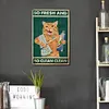 Brush Teeth Cat - Vintage Metal Signs - 20*30cm/30*40cm