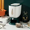 Rice Dispenser 22 Lbs Rice Storage Container Sealed Moisture Proof Cereal Dry Food Storage Container with Measuring Cup for Kitchen Pantry Organization