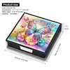 Butterfly Leather Diamond Art Note Box with 160 Sheets of Paper for Beginners