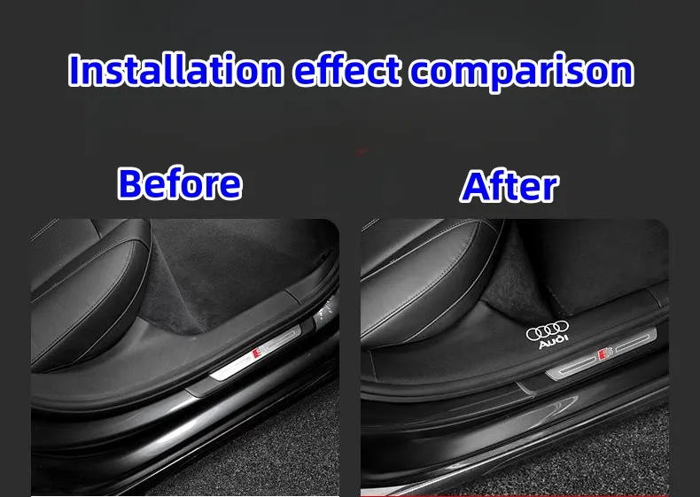 Microfiber leather threshold strip sticker (4PCS)