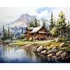 Wooded Lake-Full Square Diamond Painting(50x40cm)