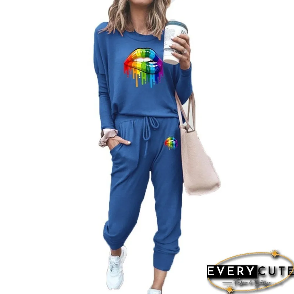 Women Fashion Two Piece Outfit Sport Sets Womens Sportswear Jogging Suits S-2Xl