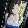 Jill Valentine Decorative Painting - Resident Evil - B&W Studio
