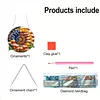 Diamond Painting Single-Sided Acrylic Sunflower and Flag Hanging Pendant Sun Catcher for Home Garden Wall Door