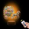 Flower Carriage Diamond Painting Night Light 5D DIY Diamond Art Lamp Home Decor