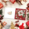 6PCS Xmas Atmosphere DIY Diamond Art Greeting Cards Congratulations Cards