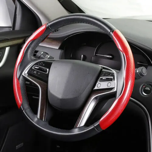 🔥HOT SALE🔥Car Carbon Fiber Steering Wheel Cover（2PCS）