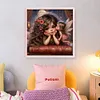 Girl And Elf-14CT Stamped Cross Stitch 40*40cm/15.75*15.75in