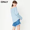 ONLY Brand 2018 NEW summer cotton67% casual solid color slah neck asymmetrical hem tops women denim shirts |117362502
