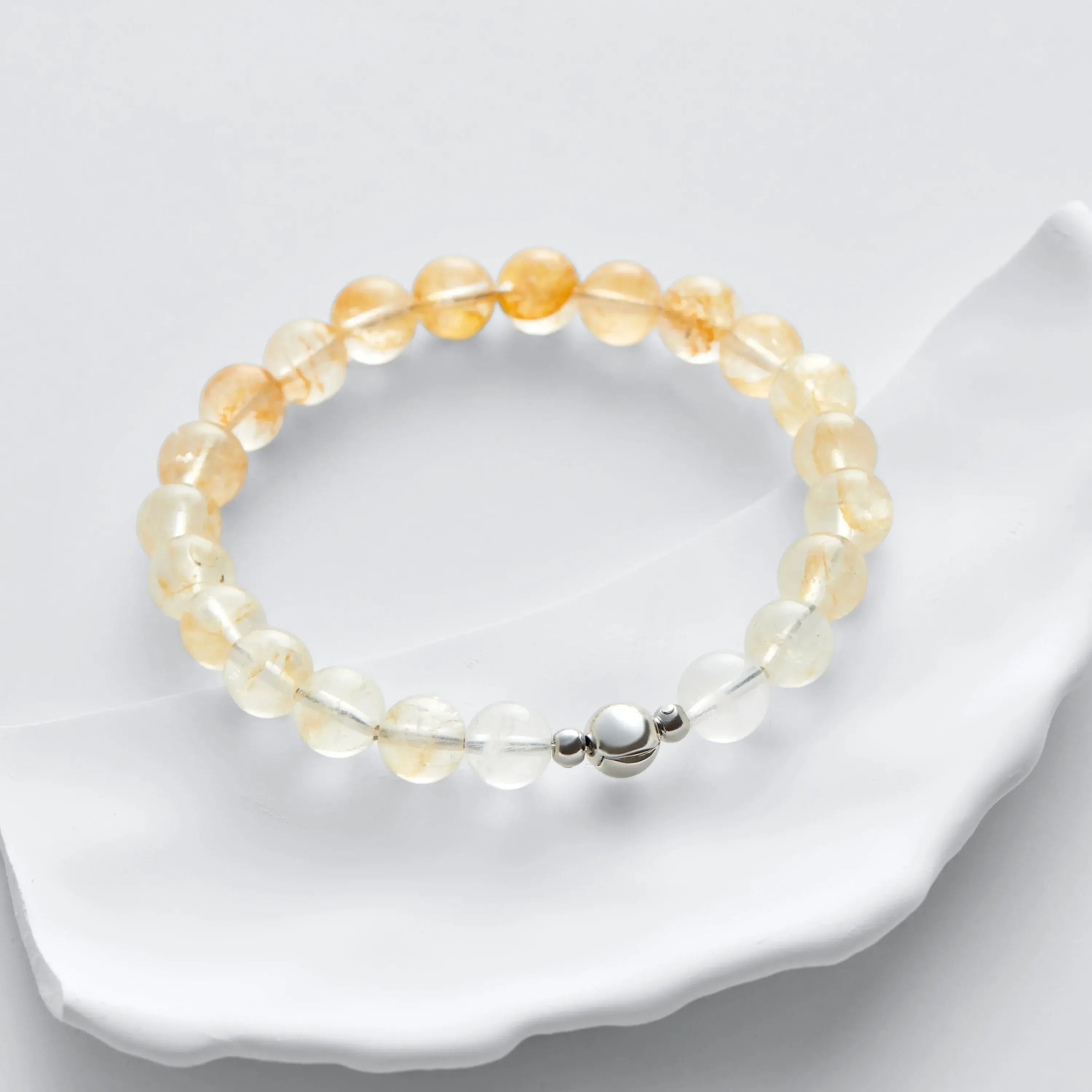 Gold Hematoid Quartz Gradient Magnetic Clasp Bracelet (8mm) with magnetic clasp and natural gemstones, natural gemstone detail