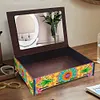 Wood Mandala Diamond Painting Jewelry Storage Box for Necklaces Earrings Rings