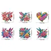 6Pcs Flower HummingbirdDIY Diamond Painting Kits Garden Stakes Diamond Art Kits